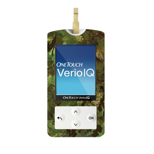 Peelz Hunting Camo OneTouch Verio IQ Glucometer Peelz/Stickers White Smoke