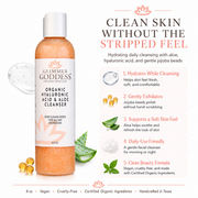 Glimmer Goddess® Organic Skin Care Organic Hydrating Facial Cleanser with Exfoliating Jojoba Beads – 8 oz Cleansers & Scrubs White Smoke 8 oz