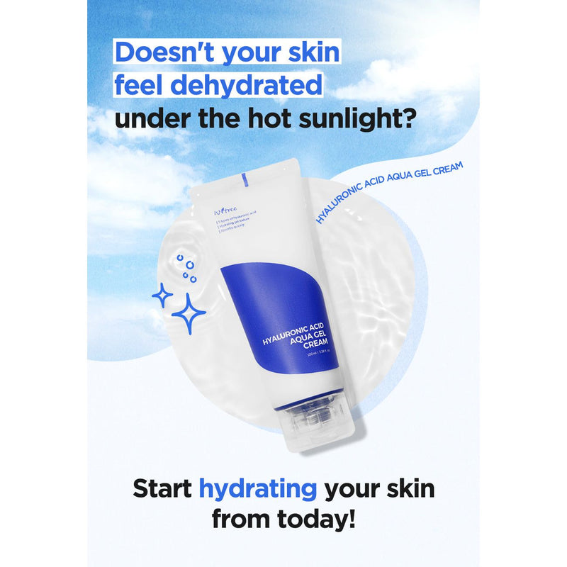 AsiaBeautyMall Isntree Hyaluronic Acid Aqua Gel Cream Moisturizer White Smoke