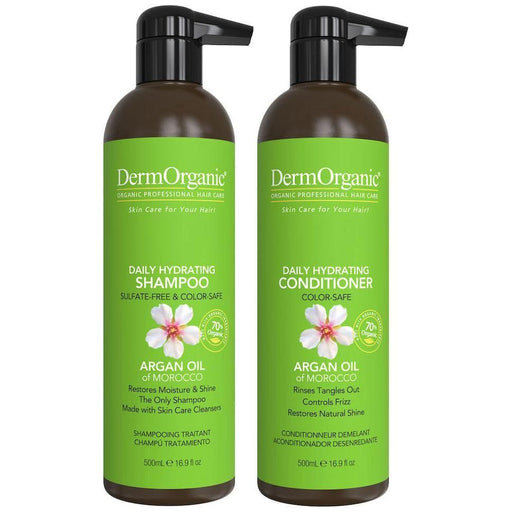 DermOrganic Official Shop Dry Hair Duo - Shower Size Yellow Green