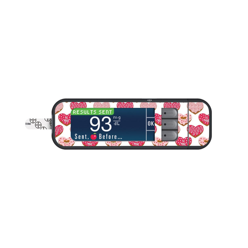 Peelz I Heart Donuts Sticker for Bayer Contour Next Glucometer Peelz/Stickers White Smoke