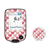 Peelz I Heart Donuts for Freestyle Libre 2 Peelz/Stickers White Smoke Receiver + Sensor
