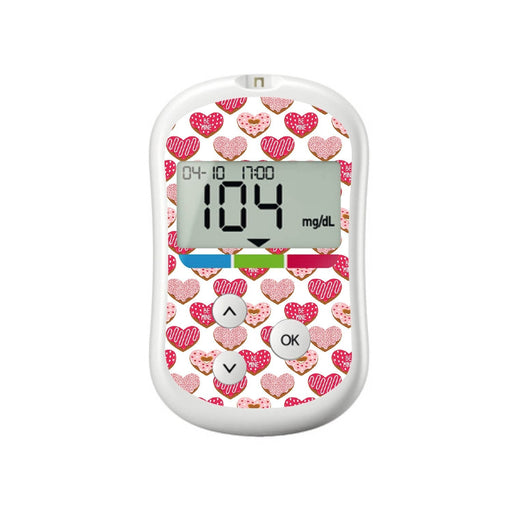 Peelz I Heart Donuts for OneTouch Verio Flex Glucometer Peelz/Stickers White Smoke