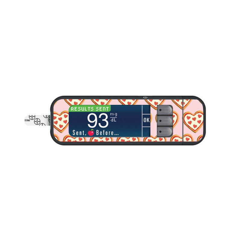 Peelz I Heart Pizza Sticker for Bayer Contour Next Glucometer Peelz/Stickers White Smoke