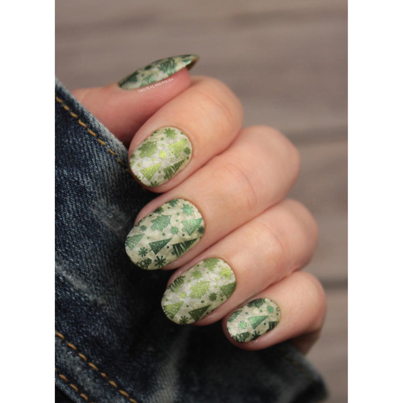 UberChic Beauty It's Beginning To Look A Lot Like Christmas (Christmas-06) Stamping Plate Dim Gray
