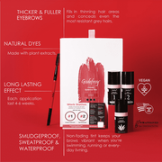 Stirling Soap Co Instant Eyebrow Tint | Natural Eyebrow Tinting Kit by Godefroy Eyebrow Tint Firebrick Six Applications / Natural Black,Six Applications / Dark Brown,Six Applications / Medium Brown,Six Applications / Light Brown,Three Applications / Jet Black,Three Applications / Natural Black,Three Applications / Dark Brown,Three Applications / Medium Bro