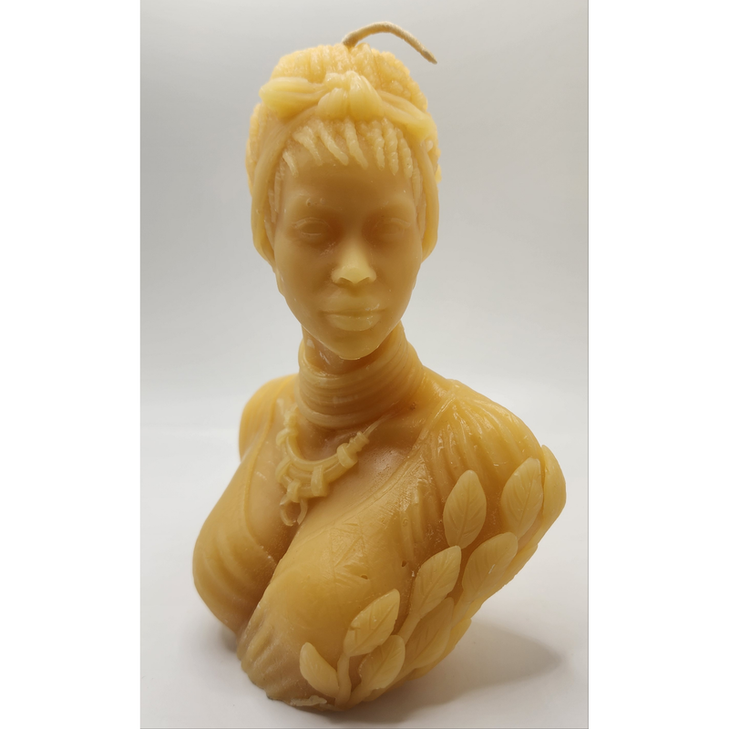 SAVAGE BEE-CHES® Goddess with Twists Beeswax Candle Miscellaneous Gray