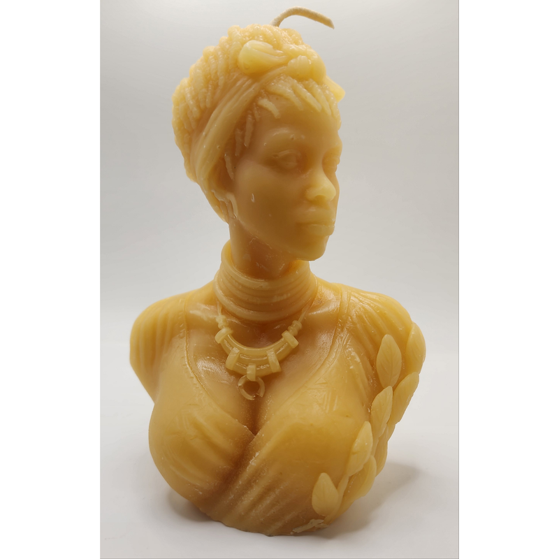 SAVAGE BEE-CHES® Goddess with Twists Beeswax Candle Miscellaneous Gray