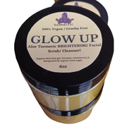 KaziRokz GLOW UP Aloe Turmeric Brightenig Facial Scrub (100% Veganl /Cruelty Free)4oz Gray