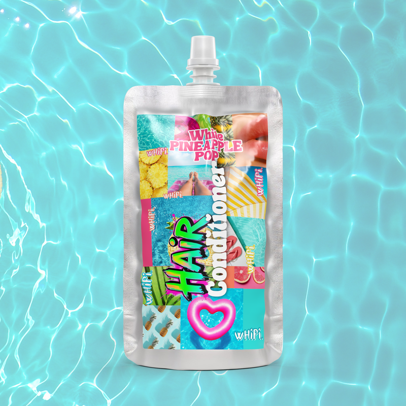 Whipi Co White Pineapple Pop Conditioner- 8 oz Sky Blue