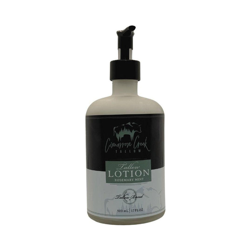 Cimarron Creek Essentials Rosemary Mint Grass-Fed Beef Tallow Hand & Body Lotion 17oz Lotion & Moisturizer Dark Slate Gray