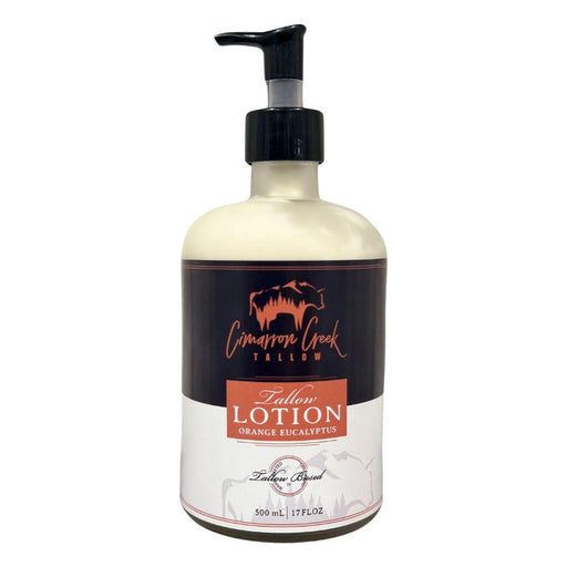 Cimarron Creek Essentials Orange Eucalyptus Grass-fed Beef Tallow Hand & Body Lotion 17oz Lotion & Moisturizer Light Gray