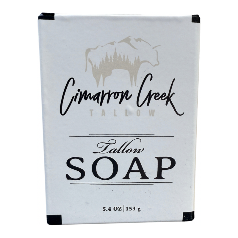 Cimarron Creek Essentials Unscented Grass-Fed Beef Tallow Soap Bar Soap Light Gray