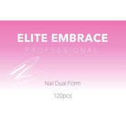 nbmsupply Elite Embrace Dual (Top) Nail Forms – Reusable Upper Forms for Nail Extensions White Smoke Square 120pcs,Almond 120pcs,Coffin 100pcs