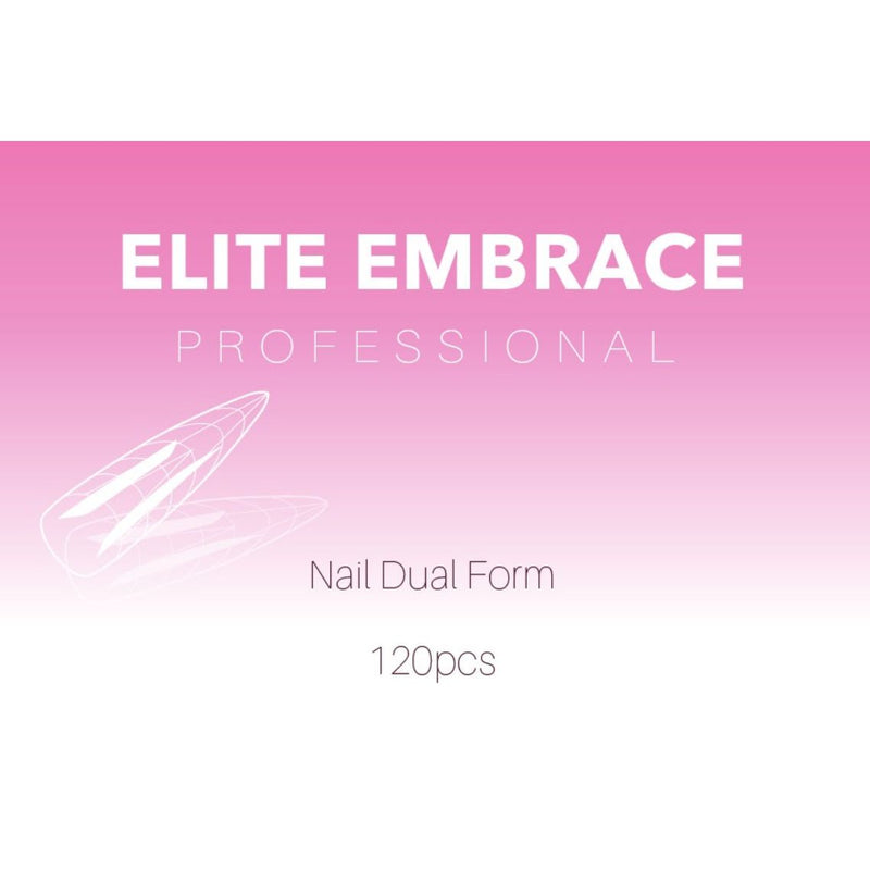 nbmsupply Elite Embrace Dual (Top) Nail Forms – Reusable Upper Forms for Nail Extensions White Smoke Square 120pcs,Almond 120pcs,Coffin 100pcs