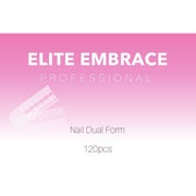 nbmsupply Elite Embrace Dual (Top) Nail Forms – Reusable Upper Forms for Nail Extensions White Smoke Square 120pcs