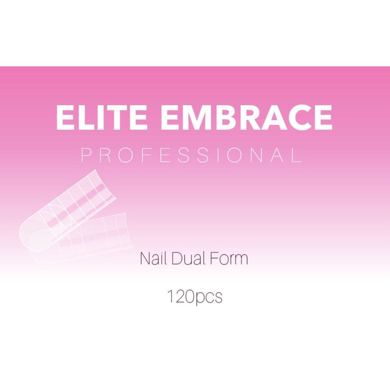 nbmsupply Elite Embrace Dual (Top) Nail Forms – Reusable Upper Forms for Nail Extensions White Smoke Square 120pcs