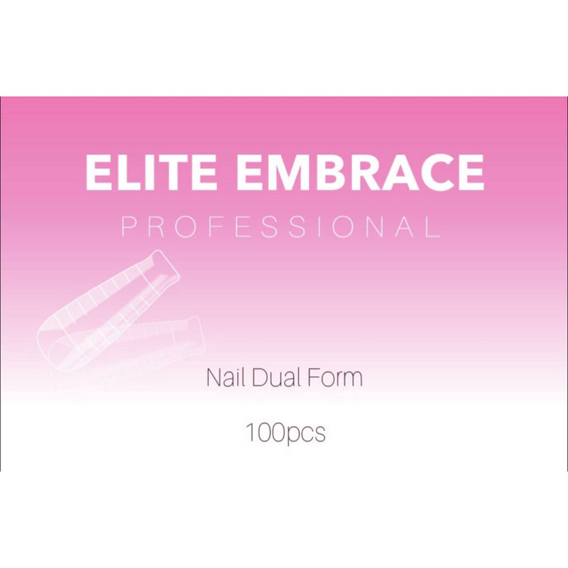 nbmsupply Elite Embrace Dual (Top) Nail Forms – Reusable Upper Forms for Nail Extensions White Smoke Square 120pcs,Almond 120pcs,Coffin 100pcs