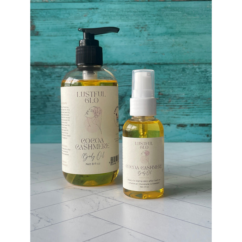 Lustful Bath, LLC LUSTFUL GLO BODY OIL Body Oil Slate Gray Cocoa Cashmere / Travel