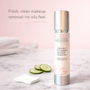 Glimmer Goddess® Organic Skin Care Organic Cucumber Makeup Remover – No Oily Residue Cleansers & Scrubs Misty Rose