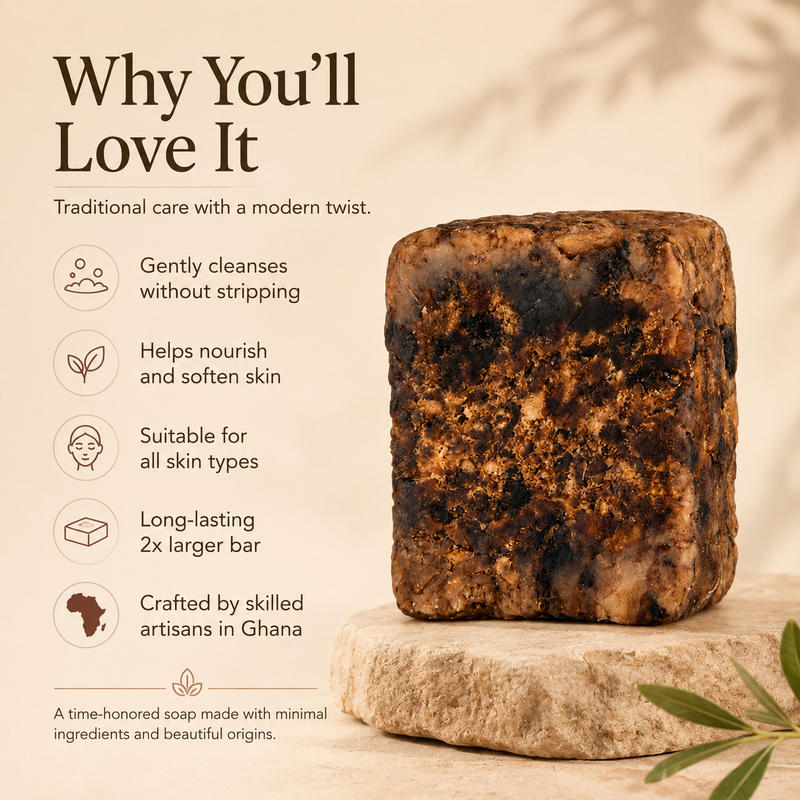 Timeless Organics Skin Care RAW African Black Soap Bisque Single Bar,3 Bar Pack