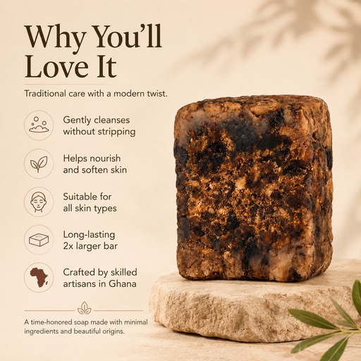 Timeless Organics Skin Care RAW African Black Soap Bisque Single Bar,3 Bar Pack