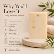 Timeless Organics Skin Care Grapefruit + Tea Tree Clarifying Bar Bar Soap Light Gray