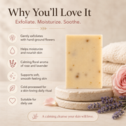 Timeless Organics Skin Care Rose + Lavender - Wildflower Bar Bar Soap Light Gray