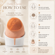 Timeless Organics Skin Care Timeless Facial Cleansing Brush Device Seashell Powder Pink,Powder Blue