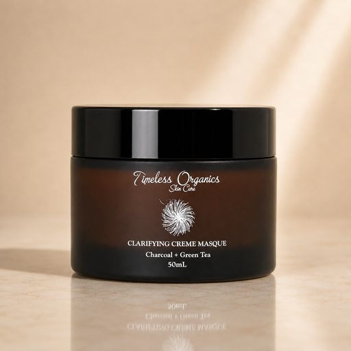Timeless Organics Skin Care Clarifying Charcoal Creme Masque Tan