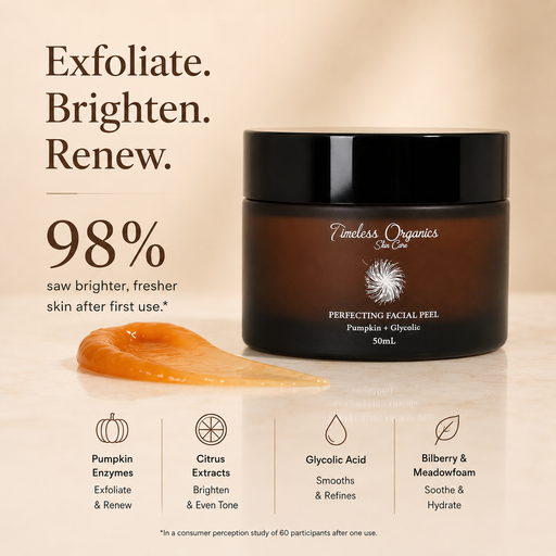 Timeless Organics Skin Care Pumpkin + Glycolic Facial Peel Antique White