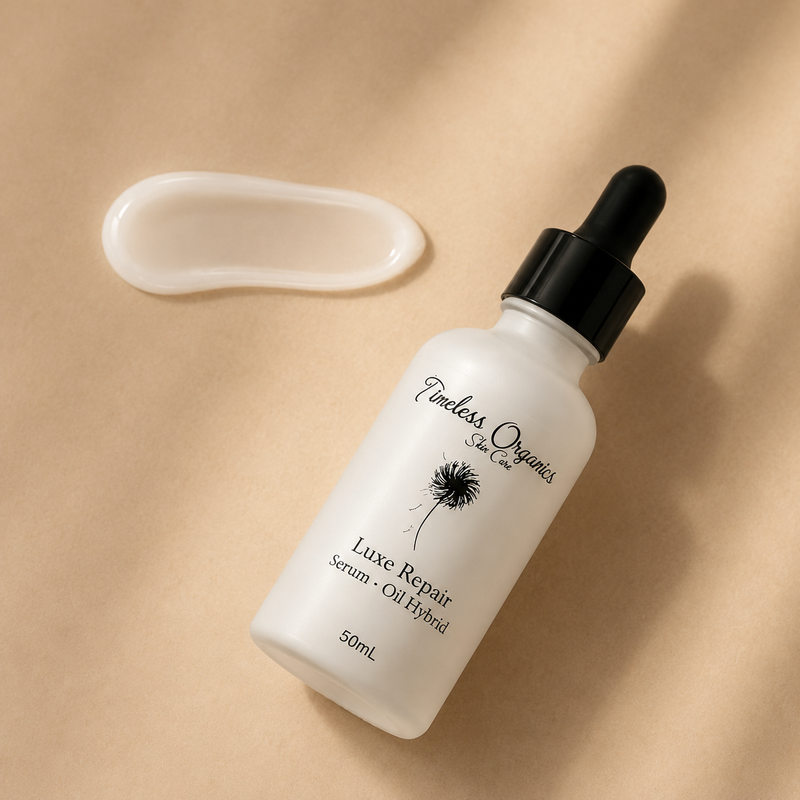 Timeless Organics Skin Care Luxe Repair Serum-Oil Hybrid Serum Tan