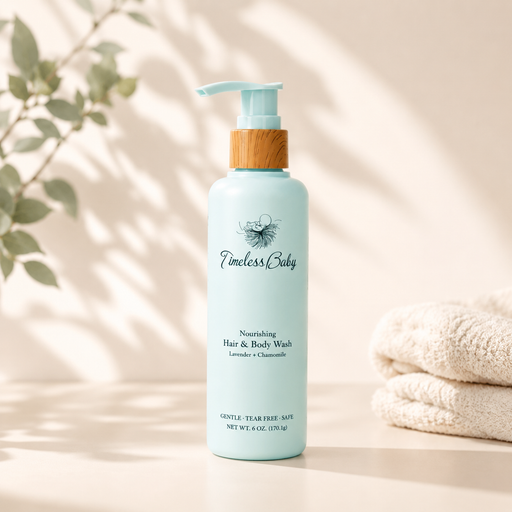 Timeless Organics Skin Care Nourishing Hair & Body Wash Light Gray