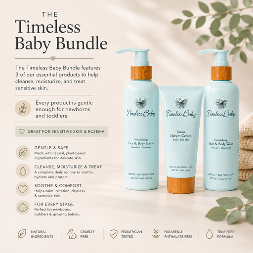 Timeless Organics Skin Care Timeless Baby Bundle Misty Rose