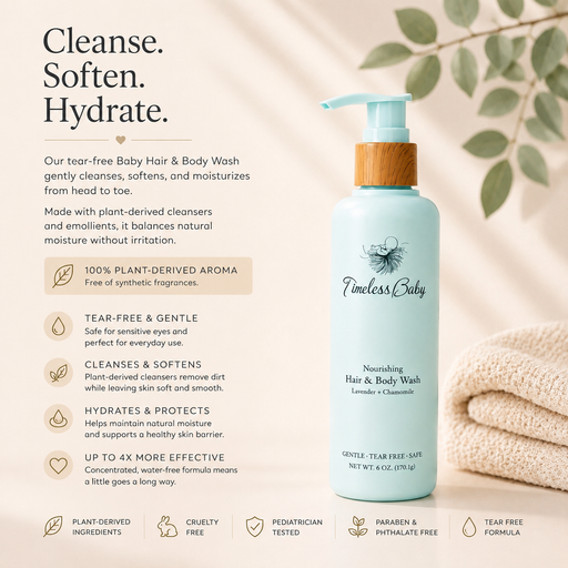Timeless Organics Skin Care Nourishing Hair & Body Wash Misty Rose