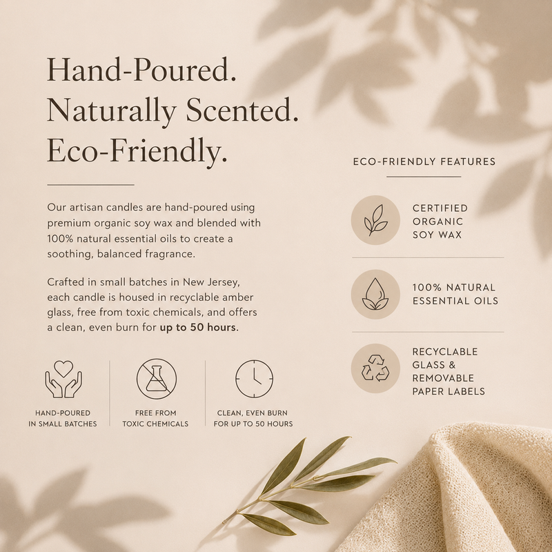 Timeless Organics Skin Care Timeless Candle - White Moss + Cotton Light Gray