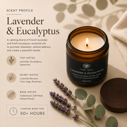Timeless Organics Skin Care Timeless Candle - Lavender + Eucalyptus Light Gray