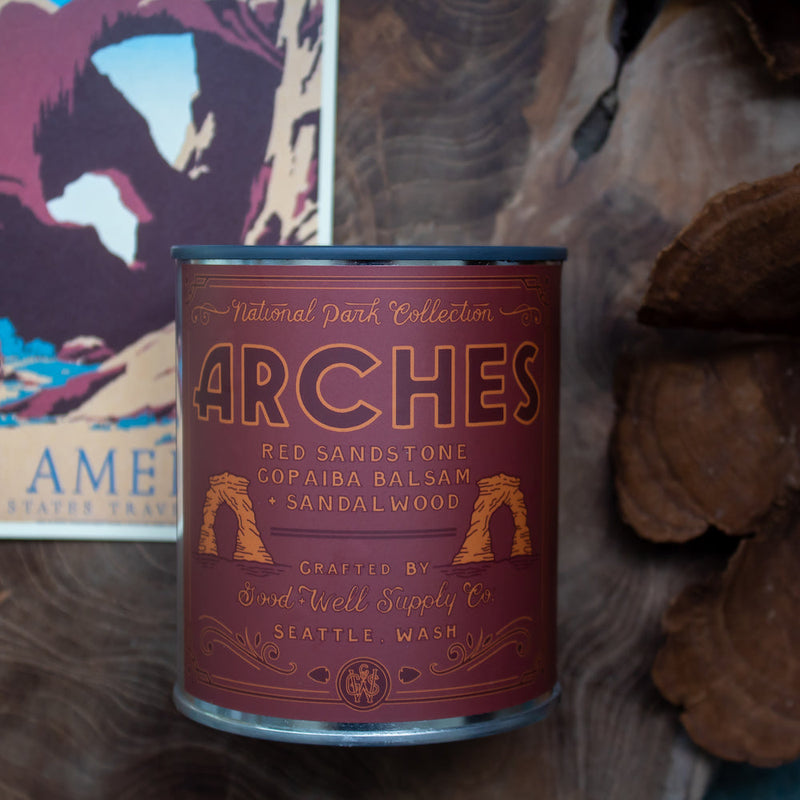 Good & Well Supply Co Arches National Park Candle Candles Dark Slate Gray Half Pint / 8oz / Cotton Wick,Pint / 14oz / Cotton Wick
