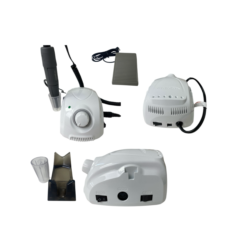 nbmsupply SAEYANG Marathon Champion 3 Nail Drill Machine. Original, Made in Korea. Grey Handpiece 35000 PRM Nail drill e-file White Smoke ONE YEAR WARRANTY