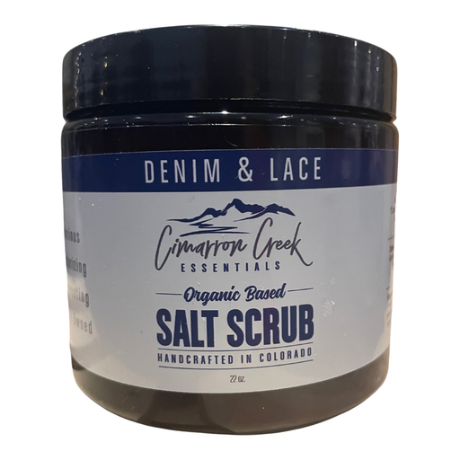 Cimarron Creek Essentials Denim & Lace Organic Salt Scrub Bath & Body Dark Slate Gray 22oz