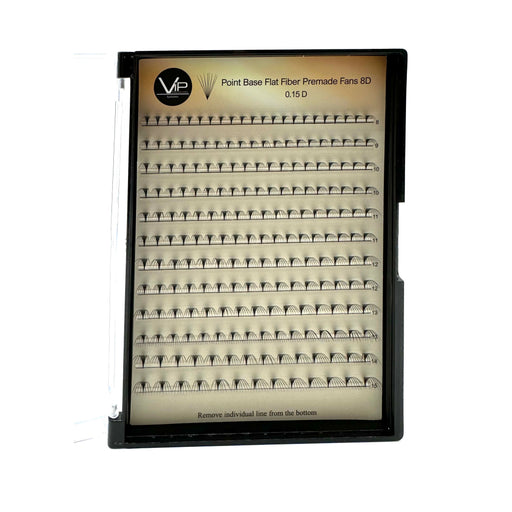 VIP Extensions VIP Point Base Flat Fiber Premade Fans 12 Lines 9cm 5D 8D Eyelash Extensions Maroon 5D  0.15 C 8-15