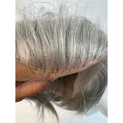 VIP Extensions VIP Extensions Full Lace Toupee, 100% Human Hair Wig Gray 1 Jet Black,1B Natural Black,2 Dark brown,4 Medium Brown,6,8 ASH BROWN COLOR,613,White,50% GREY /50% BLACK,27/613,1B/40% GREY,1b20,AFRO 1,4/27/613,Gray,T4/613,1B/80%,Braid Style 1,Braid Style 2