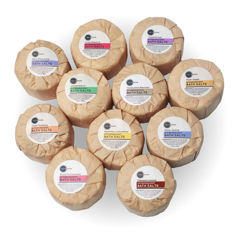 Heliotrope San Francisco Effervescent Bath Fizzies w/Jojoba & Silk Proteins Bath Salt White Smoke Basil Eucalyptus,Cedar Tangerine,Cinnamon Lavender,Frankincense Oud,Grapefruit Lemongrass,Honey Amber,Juniper Spruce,Lavender Sage,Neroli Jasmine,Rosemary Mint,Sandalwood Bergamot,Black Fig Cardamom,Clove Geranium *,Set of 6 (A),Set of 6 (B)