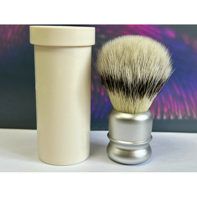 Alpha Brush Shaving Co. Alpha Brush & Shaving Co. Travel S21 C/W Simpsons Tube  Shaving Brush Shaving Brush Gray