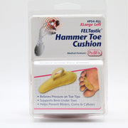 PediFix PediFix Feltastic Hammer Toe Cushion Extra Large Left Hammer Toe Cushion Light Gray
