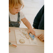 Be A Heart Mary's Garden Wooden Puzzle puzzle Light Gray
