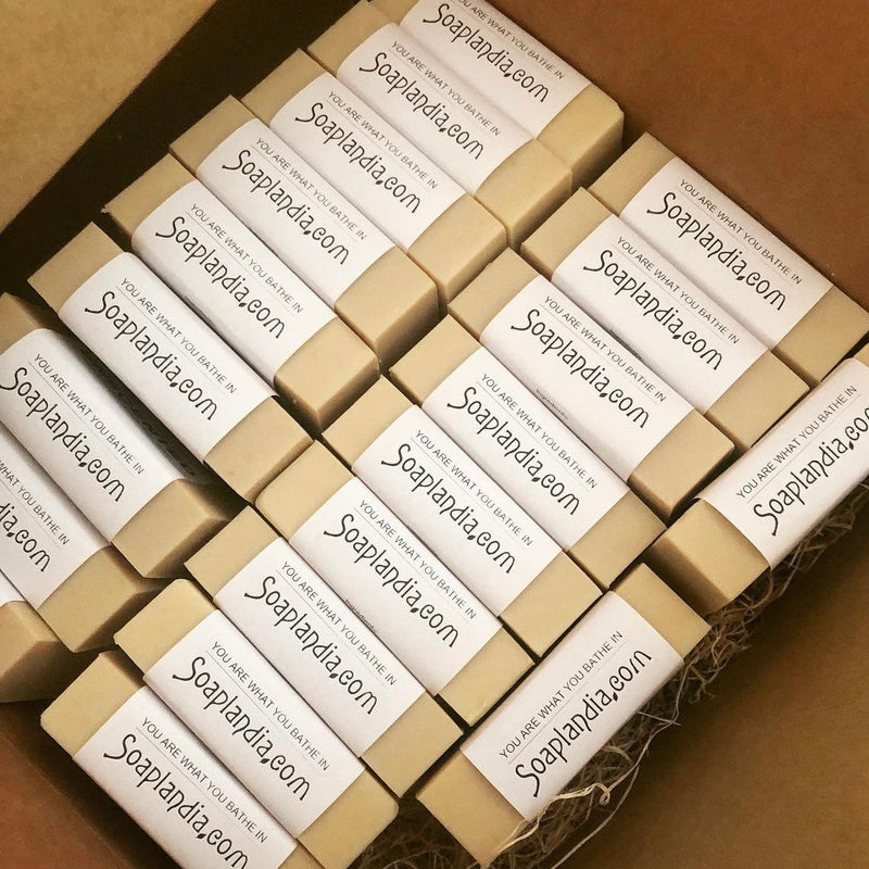 Soaplandia Soap Store Goat Milk & Olive Oil Bar Soap, Unscented Bar Soap Antique White