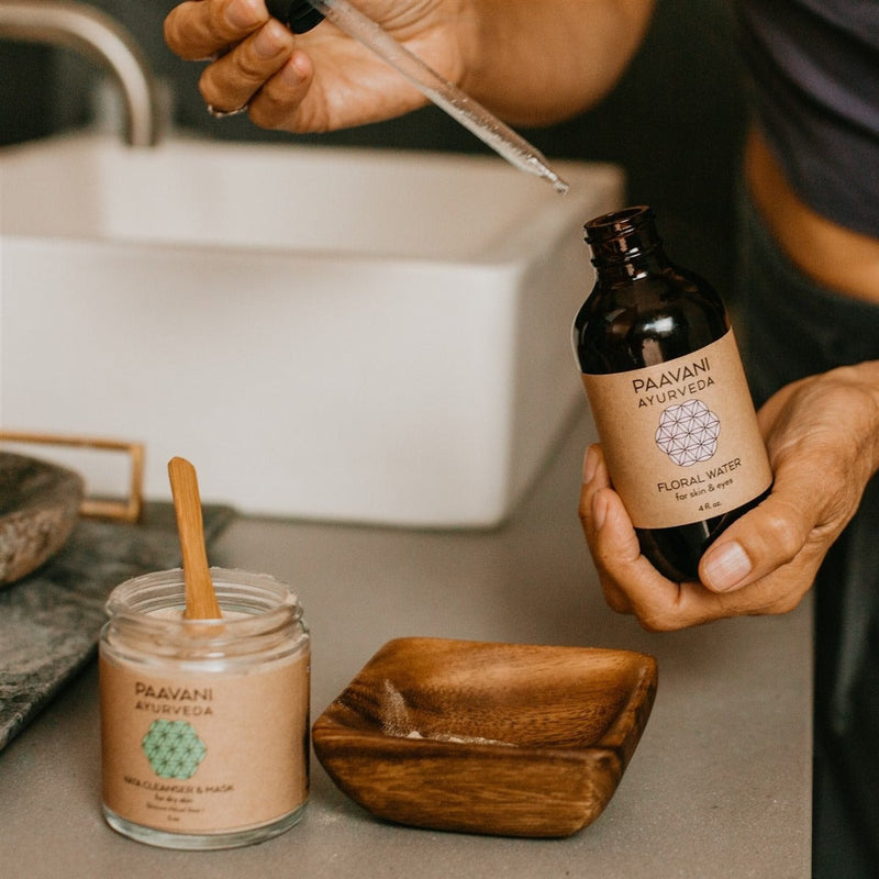 Paavani Ayurveda Cleanser & Mask Ritual | Ayurvedic Facial Cleansing Kit variable Gray Vata / Glass Jar,Vata / Compostable Refill,Pitta / Glass Jar,Pitta / Compostable Refill,Kapha / Glass Jar,Kapha / Compostable Refill,Tridoshic / Glass Jar,Tridoshic / Compostable Refill,Clarify / Glass Jar,Clarify / Compostable Refill