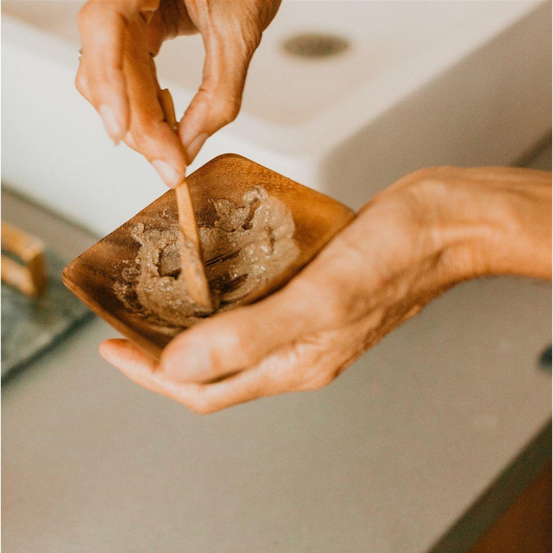 Paavani Ayurveda Facial Bowl & Spoon | Eco-Friendly Ayurvedic Skincare Tool simple Rosy Brown