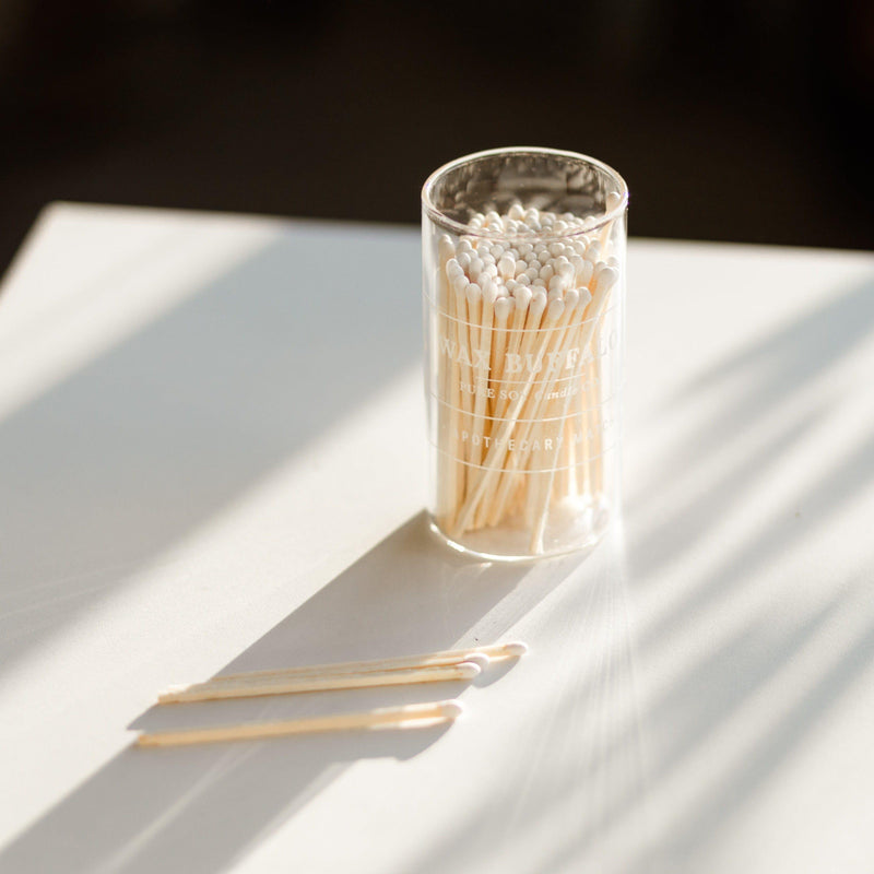 Wax Buffalo wax buffalo apothecary matches Matches Light Gray white tip + natural stick
